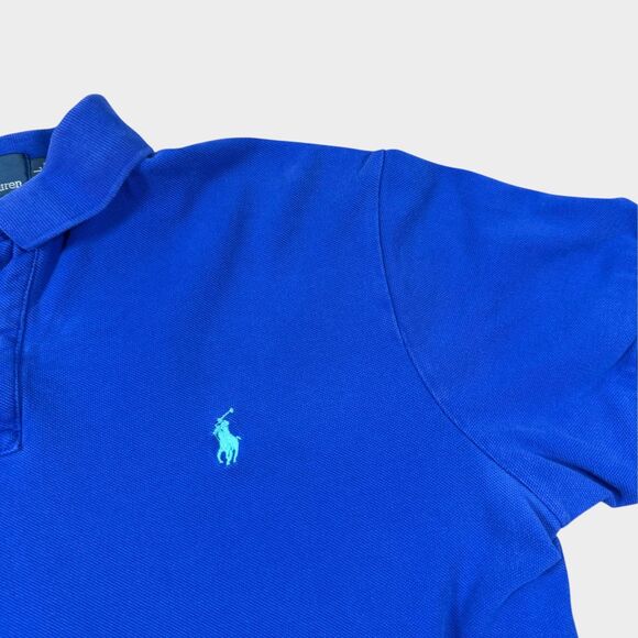 Polo Ralph Lauren Shirt Mens L Blue Custom Fit Short Sleeve Pony Logo Cotton - Picture 6 of 8
